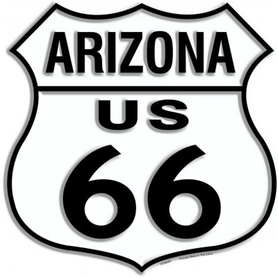 Plechová cedule Route 66 Arizona Shield 30cm x 30cm – Zboží Mobilmania