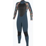 Dětský O'Neill Girls Epic 4/3 Back Zip Full copen blue/painted tropics/copen blue – Sleviste.cz