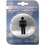 BTV Piktogram WC páni 75mm nerez