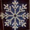 Vánoční osvětlení decoLED LED světelná vločka s hvězdou ve středu na VO,pr.80cm teple bílá