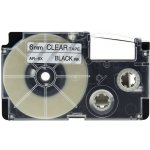 Kompatibilní páska s Casio XR-6X1, 6mm x 8m černý tisk / průhledný podklad – Hledejceny.cz