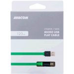 Avacom DCUS-MIC-120G USB - Micro USB, 120cm, zelený – Zbozi.Blesk.cz