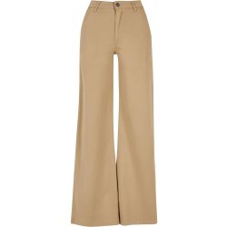 Ladies High Waist Wide Leg Chino Pants - unionbeige