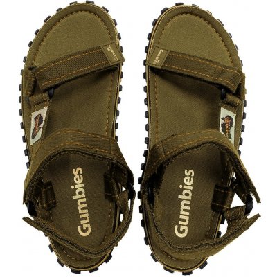 Gumbies sandály Gumbies Tracker Khaki – Zboží Dáma