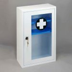 VMBal LKT kovová lékarnička s náplní Standard a průhlednými dvířky 460 x 300 x 140 mm bílá – Zboží Dáma