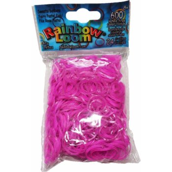Rainobow Loom originálne gumičky sweets-trblietavé ružové 600 kusov od 6 rokov