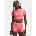 Under Armour Dámské tričko HeatGear Crop Mock SS Růžová – Sleviste.cz