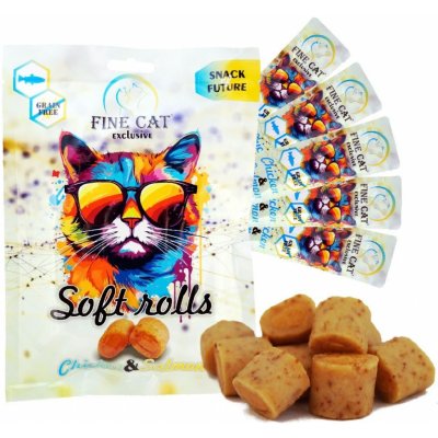 Fine Cat Exclusive Soft Roll Kuřecí s lososem 5 x 10 g – Hledejceny.cz