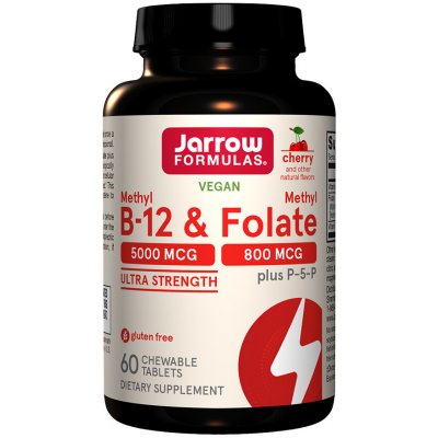 Jarrow Formulas Methyl B-12 & Methyl Folate 60 pastilek třešeň – Hledejceny.cz