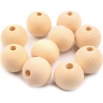 Korálek dřevěný nelakovaný 18mm Průměr dírky: 4,5mm – Zboží Dáma