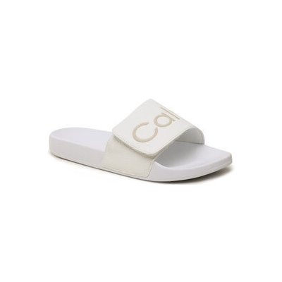 Calvin Klein Adj Pool Slide Pu Nazouváky HM0HM00957 Bright White – Zboží Mobilmania