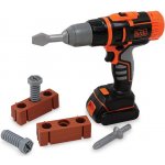 Smoby Black & Decker Aku šroubovák vrtačka 2v1 set se 3 nástavci – Sleviste.cz