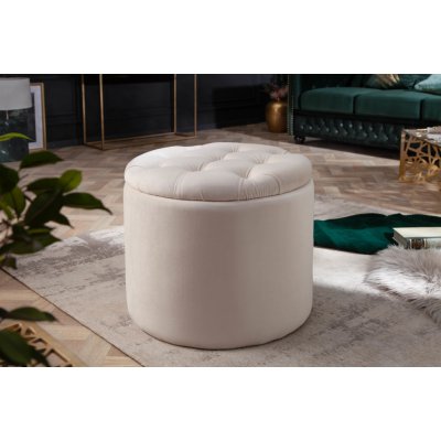 LuxD Designová taburetka Rococo 50 cm béžová – Zboží Dáma