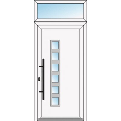 OknaDvereNaMiru.cz Vchodové dveře INOX 2011 + Nadsvětlík 90 x 220 cm – Hledejceny.cz