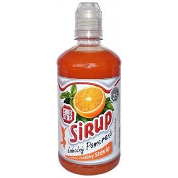CukrStop Sirup se sladidly z rostliny stévie lahodný pomeranč 650 g
