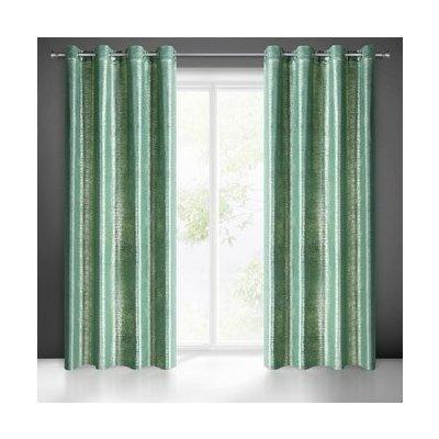 Dekorační velvet závěs s kroužky SUZIE 140x250 cm, zelená, (cena za 1 kus) MyBestHome – Sleviste.cz