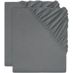 Livarno home žerzej prostěradlo prostěradel 2ks tmavě šedé 90-100x200 – Zboží Dáma
