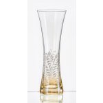 Crystalex Bohemia Glass Skleněná váza béžová s lístky 19,5 cm – Hledejceny.cz