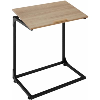 tectake 404442 odkládací stolek s naklápěcí deskou ruston 55x35x66,5cm - industrial světlé dřevo, dub sonoma – Sleviste.cz