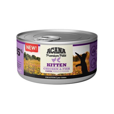 Acana Premium Pate Kitten Chicken & Fish kuřecí a rybí paštika pro koťata 24 x 85 g – Zbozi.Blesk.cz