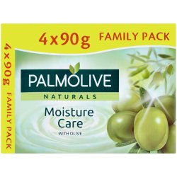 Palmolive Naturals Moisture Care toaletní mýdlo Olive 4 x 90 g