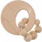 Hess Chrastítko kulaté přírodní s kuličkovým kroužkem – Zboží Mobilmania