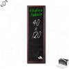 Tabule A-Z Reklama CZ CHBBR40x120 Woodboard nástěnná dřevěná křídová tabule tmavě hnědý lak 40 x 120 cm