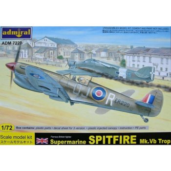 AZ model Supermarine Spitfire Mk.Vb Trop 3x camo Admiral ADM 7220 1:72