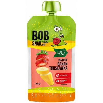Bob Snail Smoothie Banán jahoda bez cukru 120 g – Hledejceny.cz
