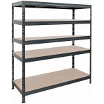 Majster Regál Rivet 180 x 150 x 45 cm 5 polic antracit šedá – Sleviste.cz