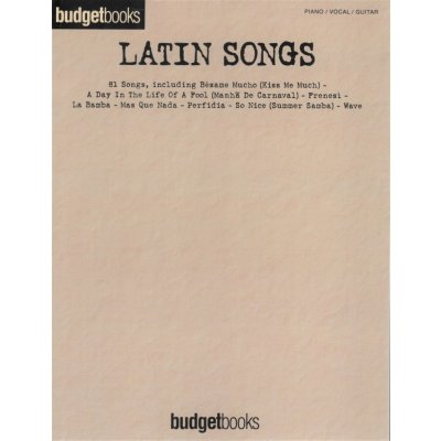 BUDGETBOOKS LATIN SONGS klavír/zpěv/kytara – Zbozi.Blesk.cz