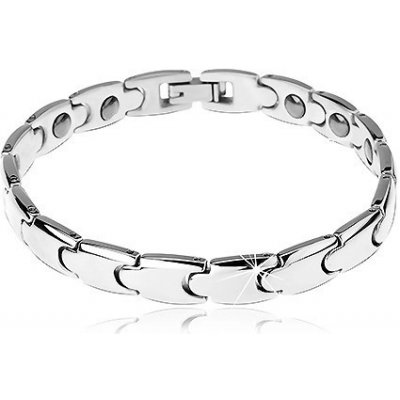 Šperky eshop magnetický z oceli stříbrná lesklé články puzzle R38.1