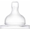 Savička na kojenecké lahve Philips Avent Dudlík Anti-colic/Classic+ 2 pomalý průtok 2 ks Bílá