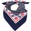 Bavlněný šátek s kotvami modrá pařížská