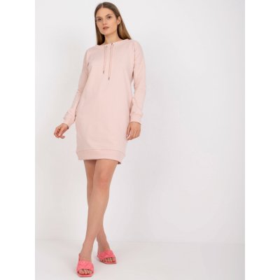 BASIC FEEL GOOD mikinové šaty Světle růžové – Zboží Mobilmania