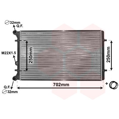 Chladič vody pro motor VAN WEZEL 03002155 | Zboží Auto