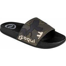 Coqui Flexi 6261 pánské pantofle Black Army green camo