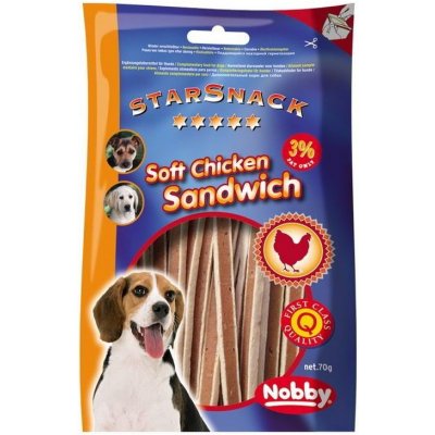 Nobby StarSnack Soft Chicken Sandwich pamlsky kuře & ryba 70 g