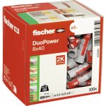 Hmoždinka Fischer DUOPOWER 8x40 mm 100 ks – Zboží Mobilmania