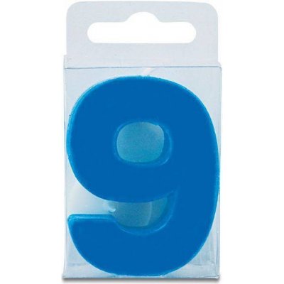 Stadter Svíčka ve tvaru číslice 9 mini modrá – Zbozi.Blesk.cz