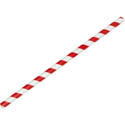 EcoPack Papírové brčko Jumbo červeno-bílé proužky 8 250 mm – Zboží Mobilmania