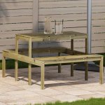 OMAXI 456945 Piknikový stůl 110 x 134 x 75 cm impregnovaná borovice – Hledejceny.cz