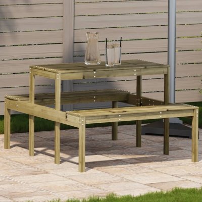 OMAXI 456945 Piknikový stůl 110 x 134 x 75 cm impregnovaná borovice – Hledejceny.cz