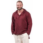 Nepál Etno kurta Classic s kapucí vínová – Hledejceny.cz