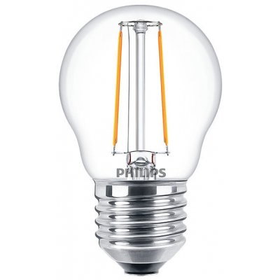 Philips LED žárovka E27 P45 Classic Filament 2W 25W teplá bílá 2700K – Hledejceny.cz
