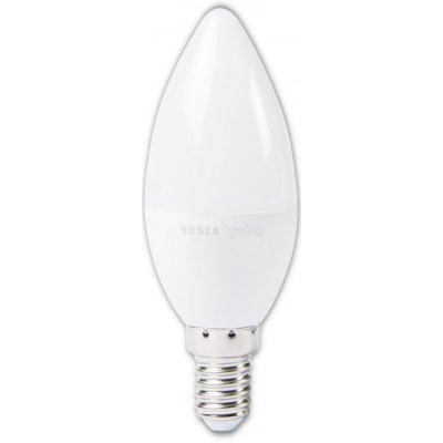 Tesla LED žárovka svíčka CANDLE E14, 6W, 230V, 500lm, 25 000h, 4000K denní bílá, 220st – Zbozi.Blesk.cz