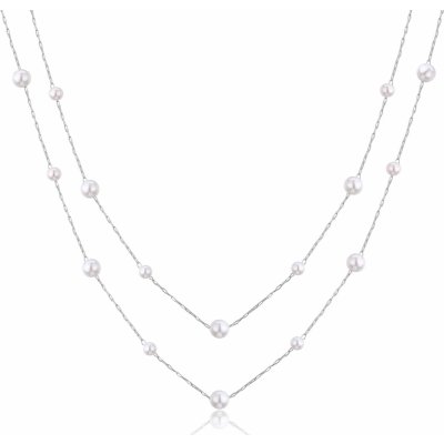 S`Agapõ Dvojitý perličkový náhrdelník z oceli SWI09 – Sleviste.cz