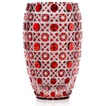 Bohemia Crystal Ručně broušená váza Osmihran Rubín 205mm – Hledejceny.cz