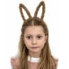 Dětský karnevalový kostým Zajíček kožešinová čelenka do vlasů