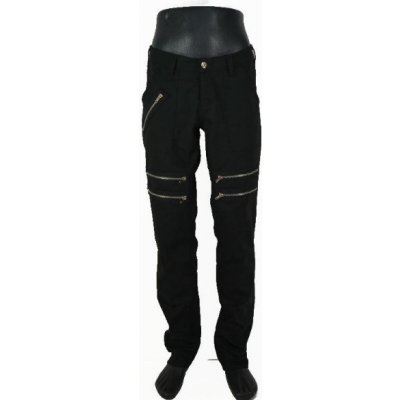 Punk kalhoty SE ZIPY pánské ČERNÉ – Hledejceny.cz